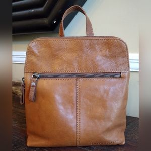 Spikes and Sparrow Tan Cognac Leather Backpack